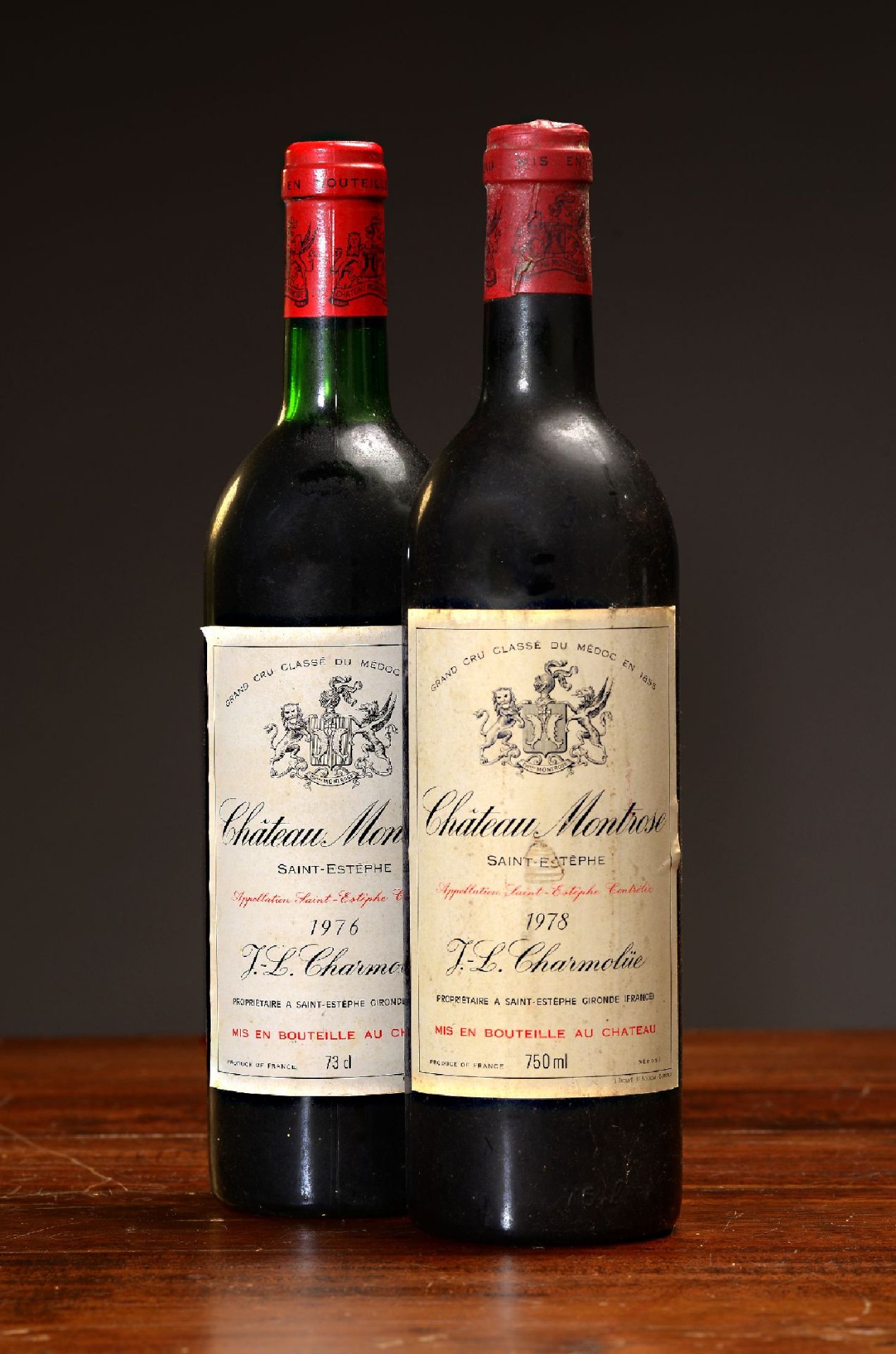 2 Flaschen Chateau Montrose 1976 und 1978, Grand Cru
