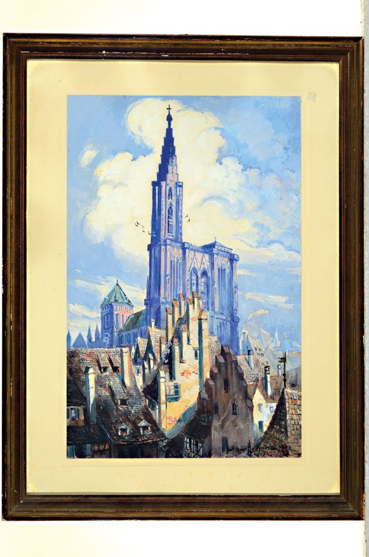 Andre Schmitt,, Straßburg mit Ansicht des Münsters,, - Image 2 of 2
