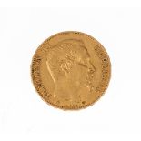 Goldmünze 20 Francs, Empire Francais 1858, Napoleon