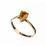 14 kt Gold Saphir-Ring, GG 585/000, facett.gelber