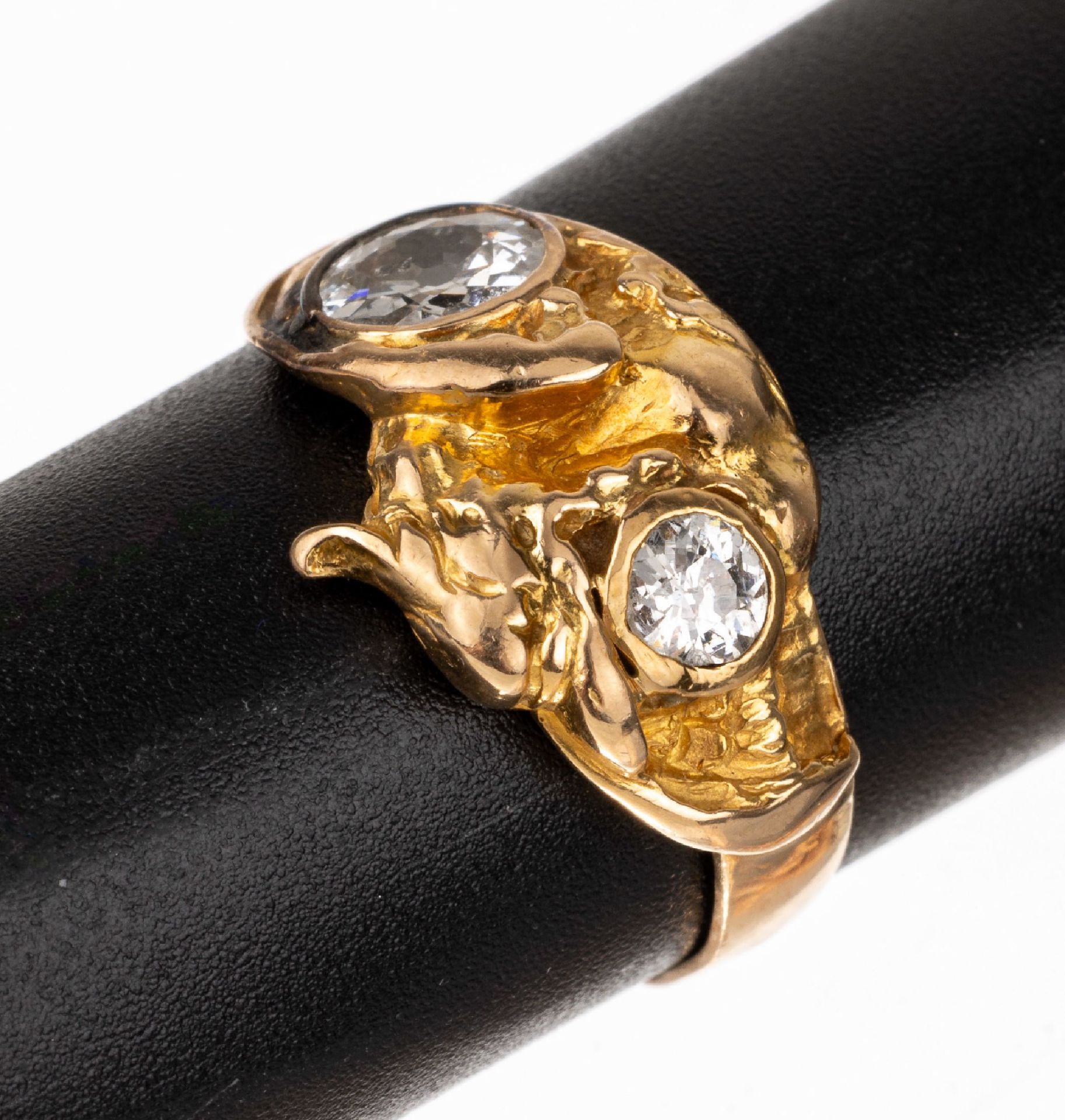 18 kt Gold Diamant-Ring,   GG 750/000, 2