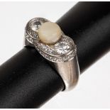 18 kt Gold Diamant-Ring, WG 750/000, 2