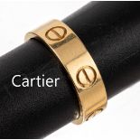 18 kt Gold CARTIER Ring, Modell Love, GG 750/000, sign.