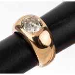18 kt Gold Diamant-Ring,   RoseG 750/000,