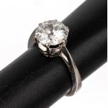 18 kt Gold Diamant-Ring, WG 750/000, einzelner