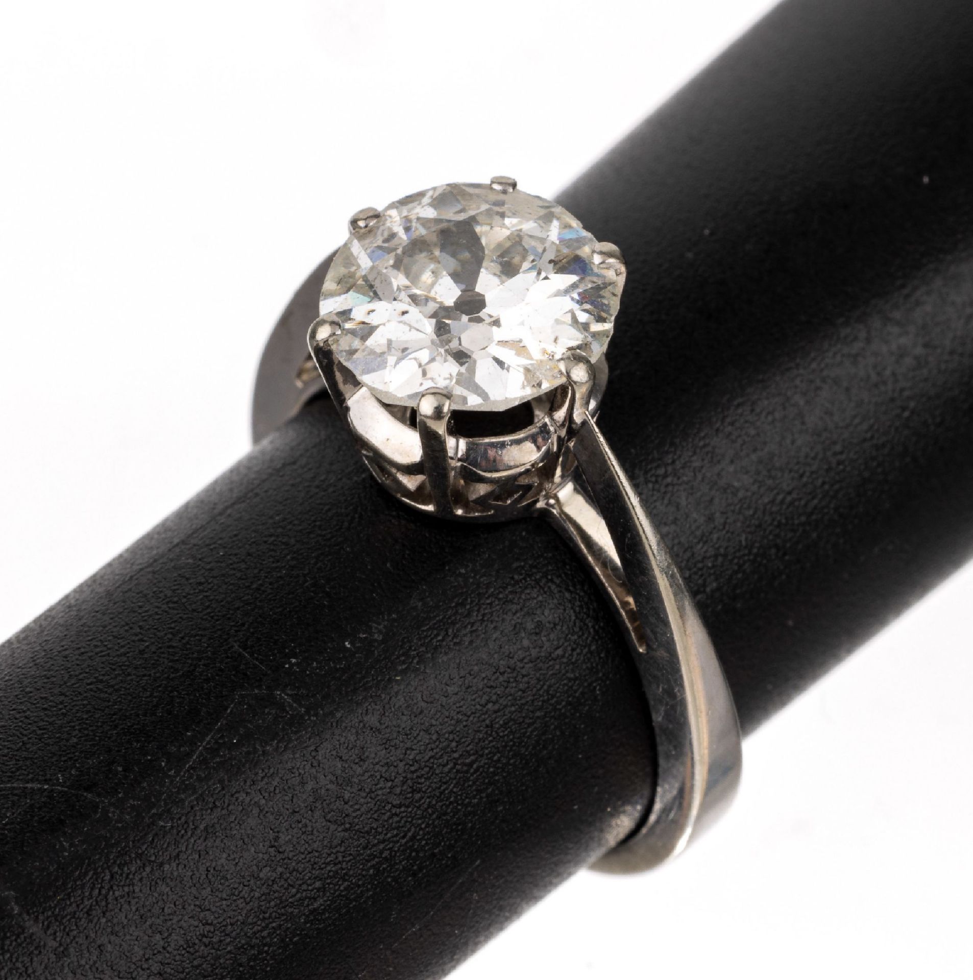 18 kt Gold Diamant-Ring, WG 750/000, einzelner