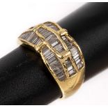 18 kt Gold Diamant Ring,   GG 750/000, bes. mit 48