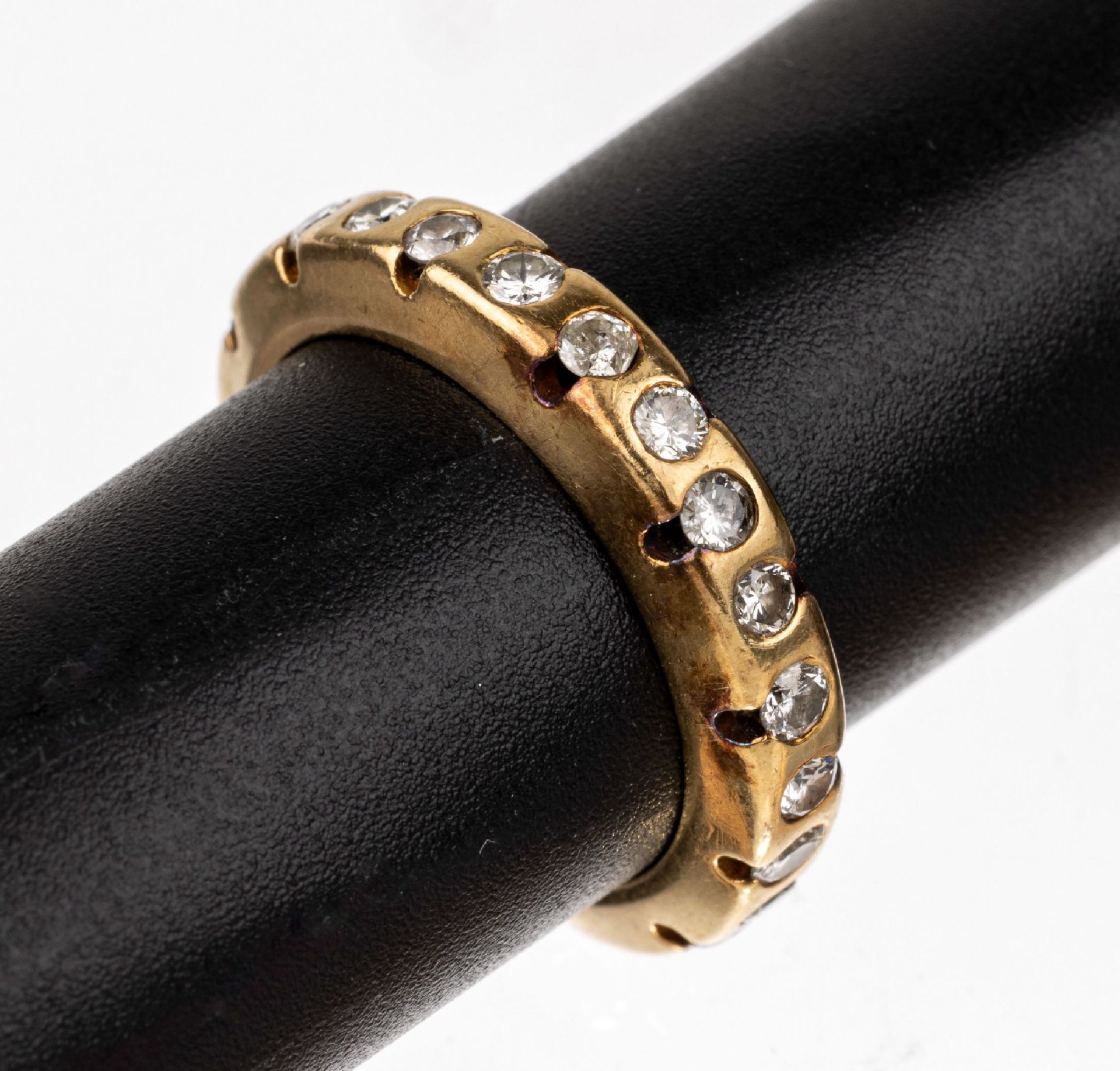 18 kt Gold Brillant-Memory-Ring, GG 750/000, Brillanten