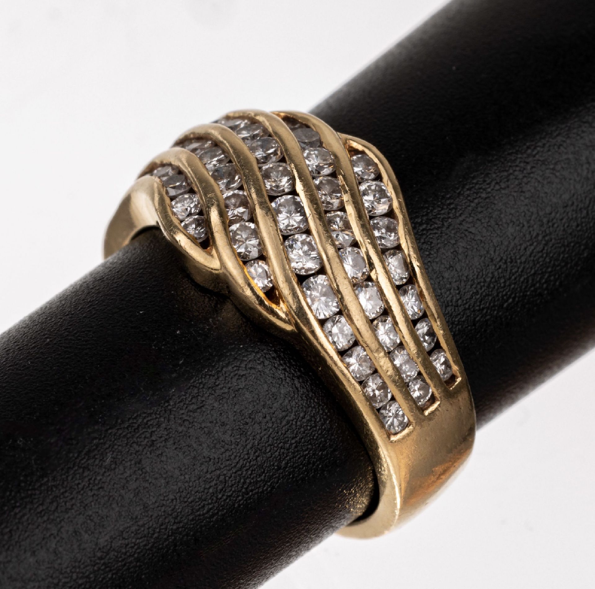 14 kt Gold Brillant-Ring, GG 585/000, Ringkopf