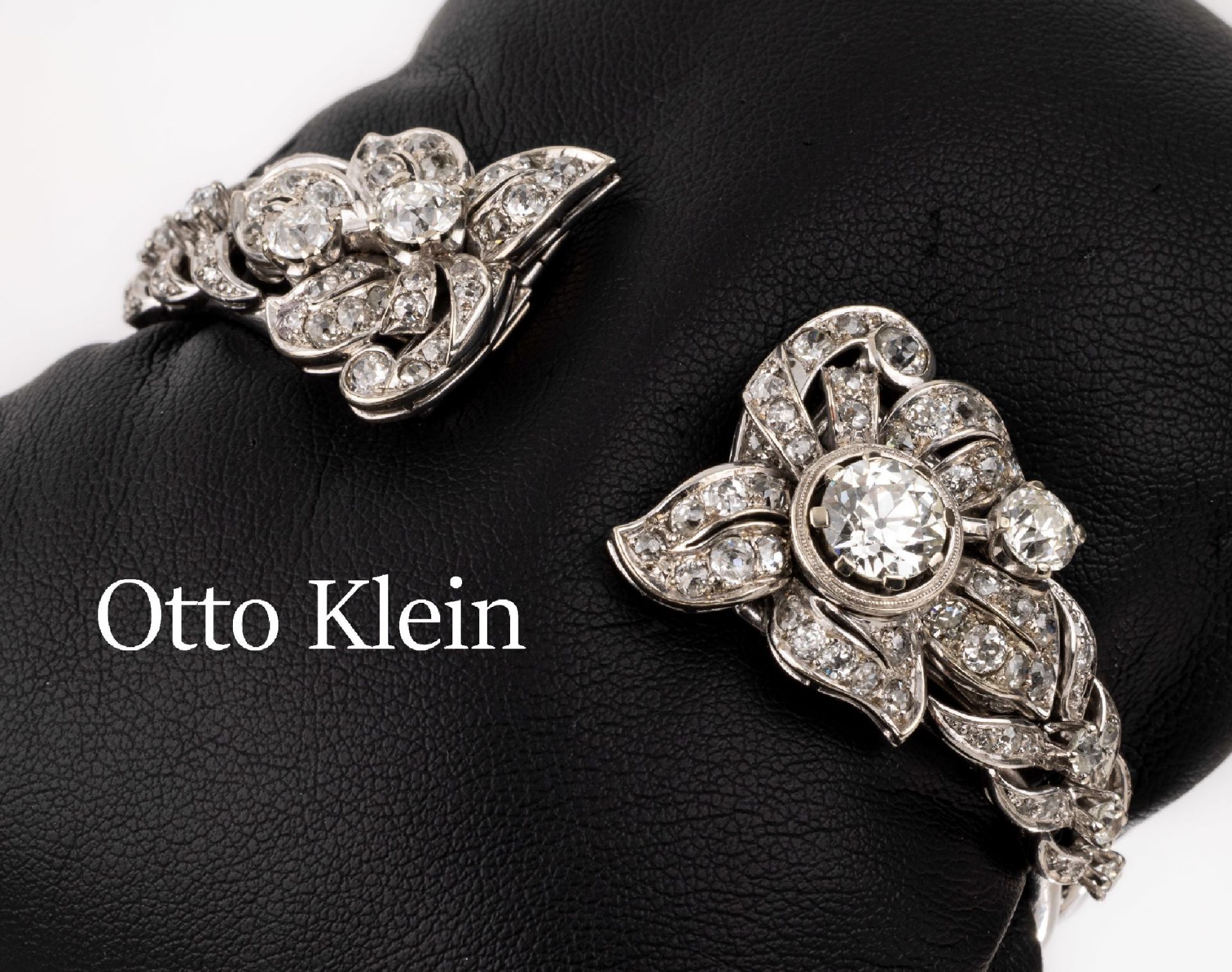 OTTO KLEIN 14 kt Gold Diamant-Armreif, WG 585/000,