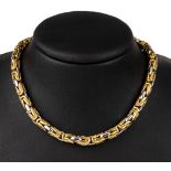 14 kt Gold Collier, ca. 57.4 g, GG/WG 585/000,