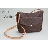 LOUIS VUITTON Umhängetasche, Monogram Canvas, rotbrauner