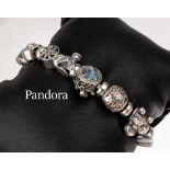 PANDORA-Armband,   925er Silber, div. Charms,versch.