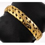 14 kt Gold Armband,   GG 585/000, teilmattiert,