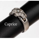 CAPRICE Platin Brillant-Ring, 16 Brillantenzus. ca. 0.35