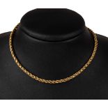 18 kt Gold Collier,   GG 750/000, gepr., L. ca. 43 cm,