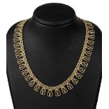 14 kt Gold Collier, GG 585/000, L. ca. 43 cm, ca. 36.7