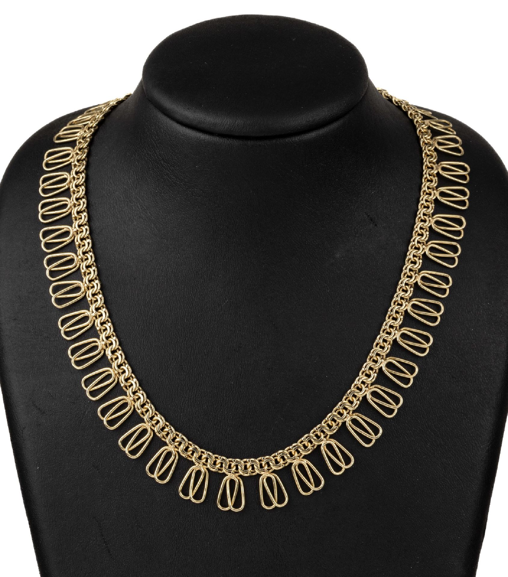 14 kt Gold Collier,   GG 585/000, L. ca. 43 cm, ca. 36.7