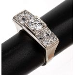 14 kt Gold Diamant-Ring,   WG 585/000,