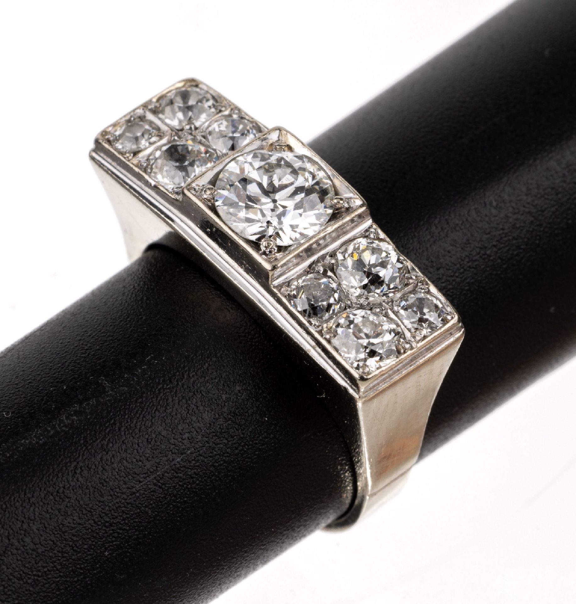 14 kt Gold Diamant-Ring, WG 585/000,