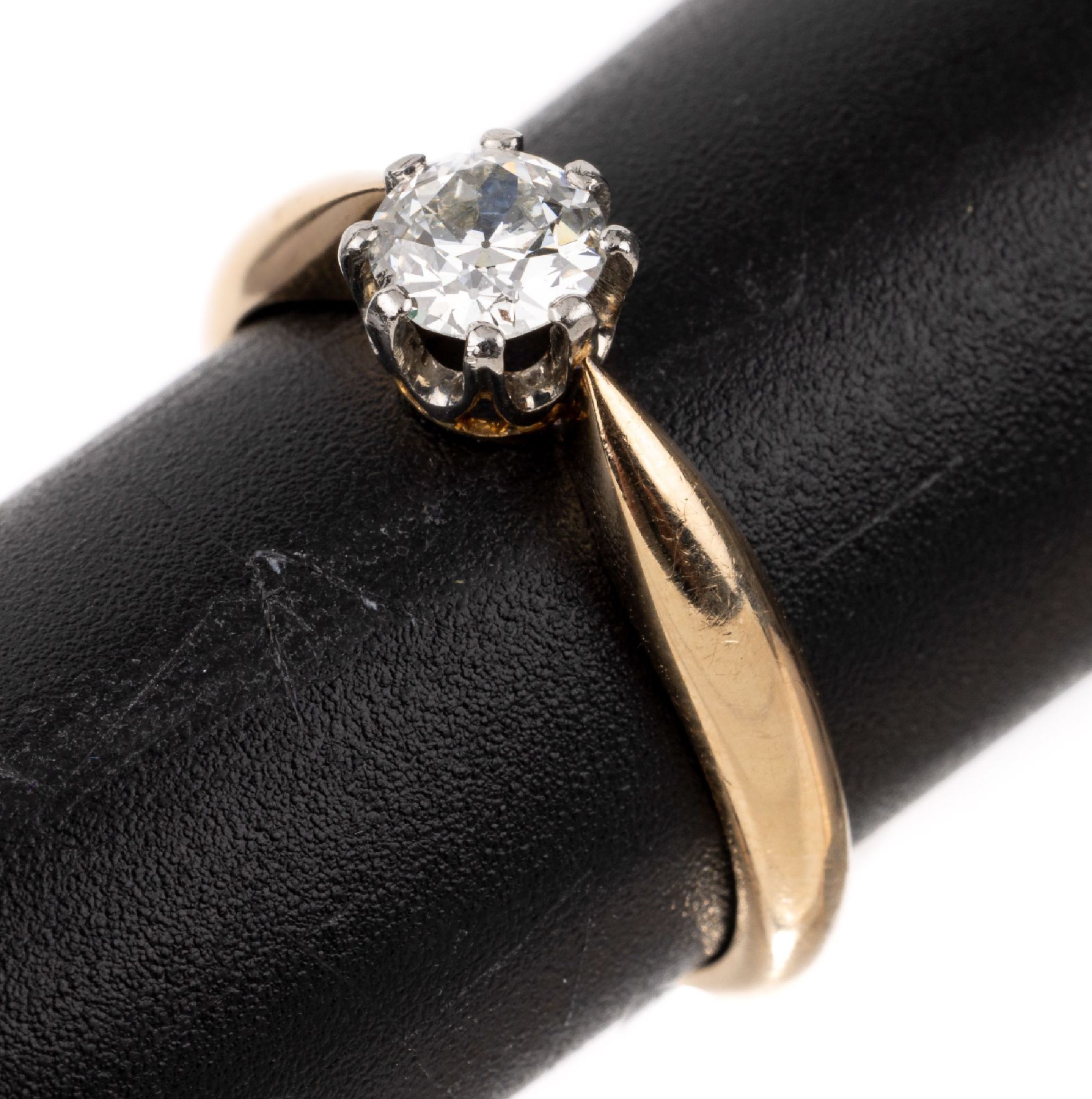 14 kt Gold Diamant-Ring, GG/WG 585/000, 1