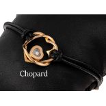 18 kt Gold und Leder CHOPARD Brillant- Armband, RoseG