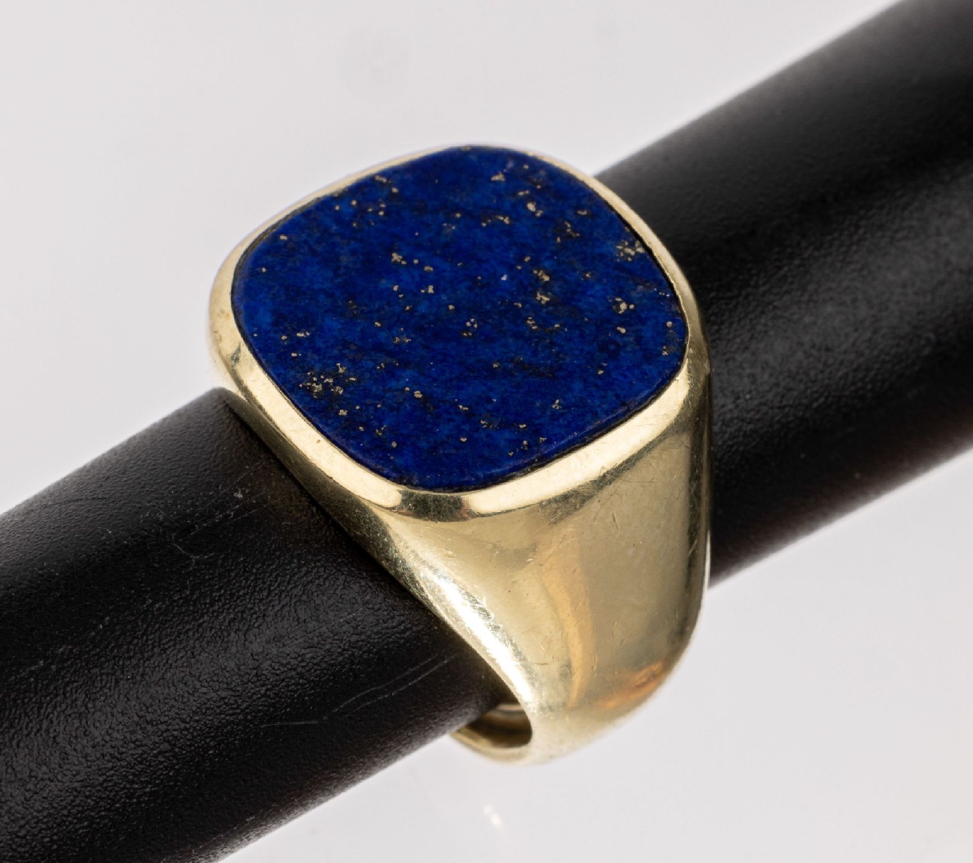 14 kt Gold Lapislazuli-Ring, WG 585/000 gepr., freie