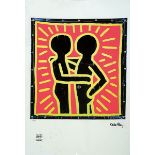 Nach Keith Haring (1958-1990), Lithographie, ohne Titel,