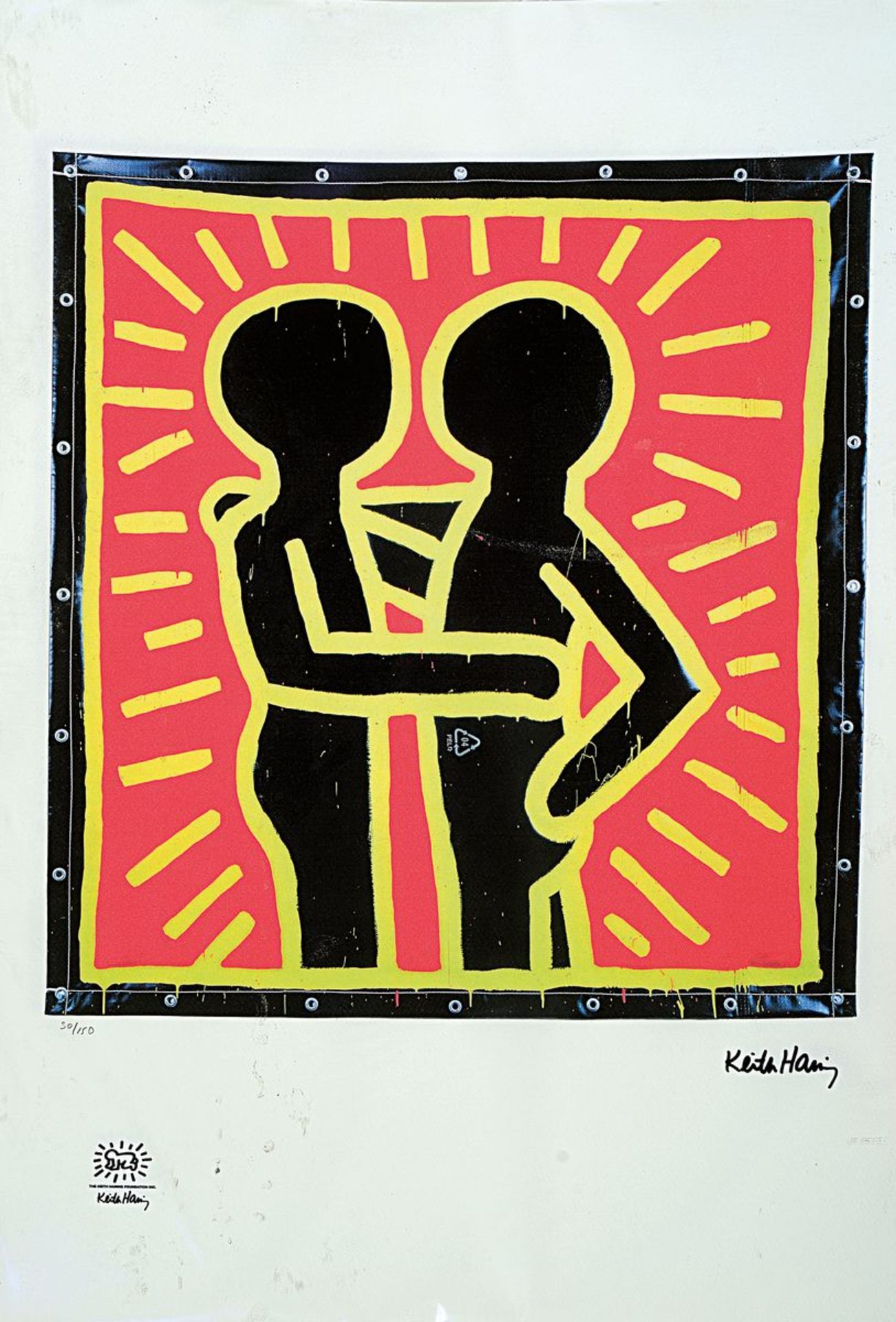 Nach Keith Haring (1958-1990), Lithographie, ohne Titel,