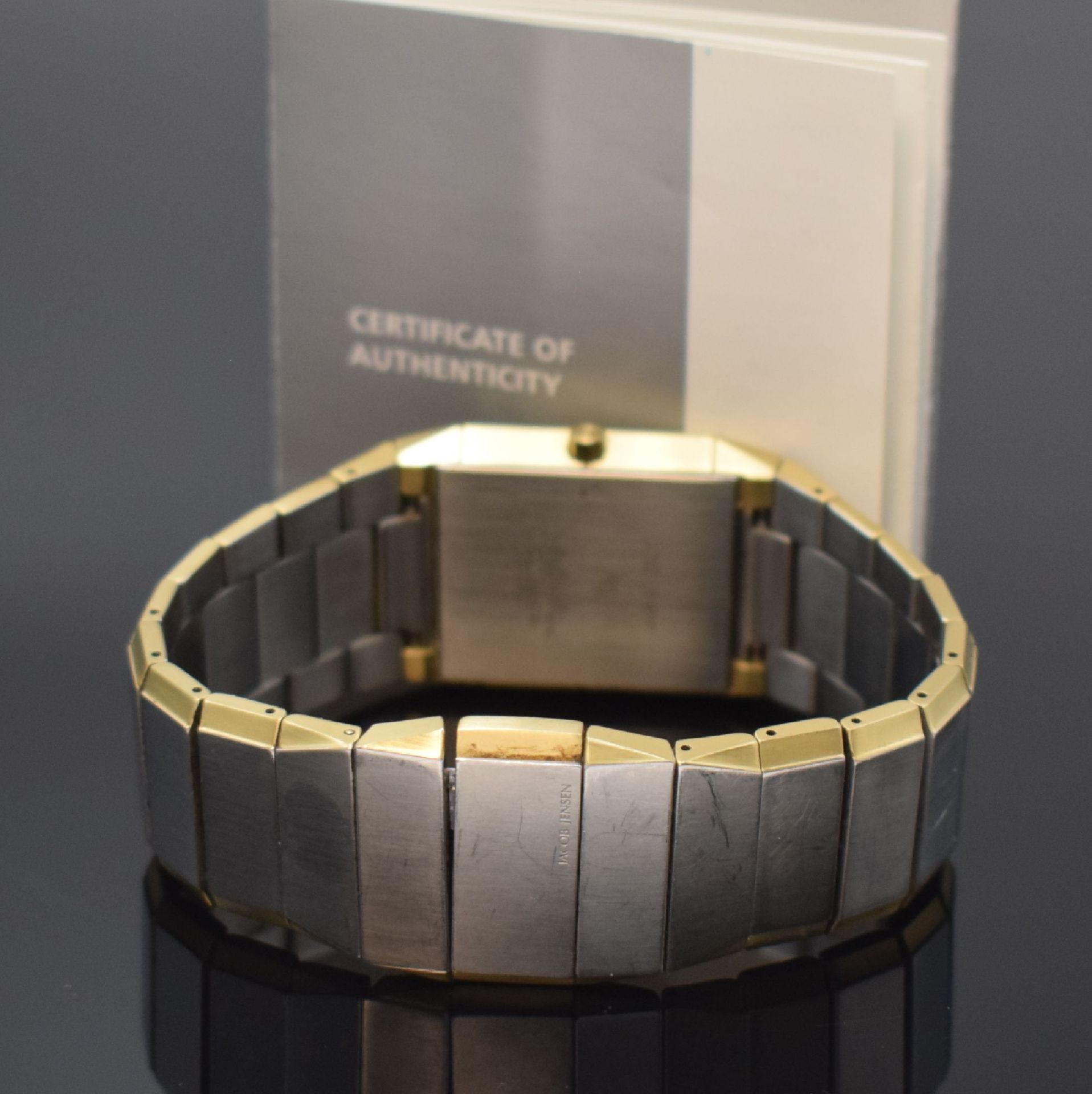 JACOB JENSEN Design-Armbanduhr Referenz 553 in Stahl, - Bild 3 aus 5