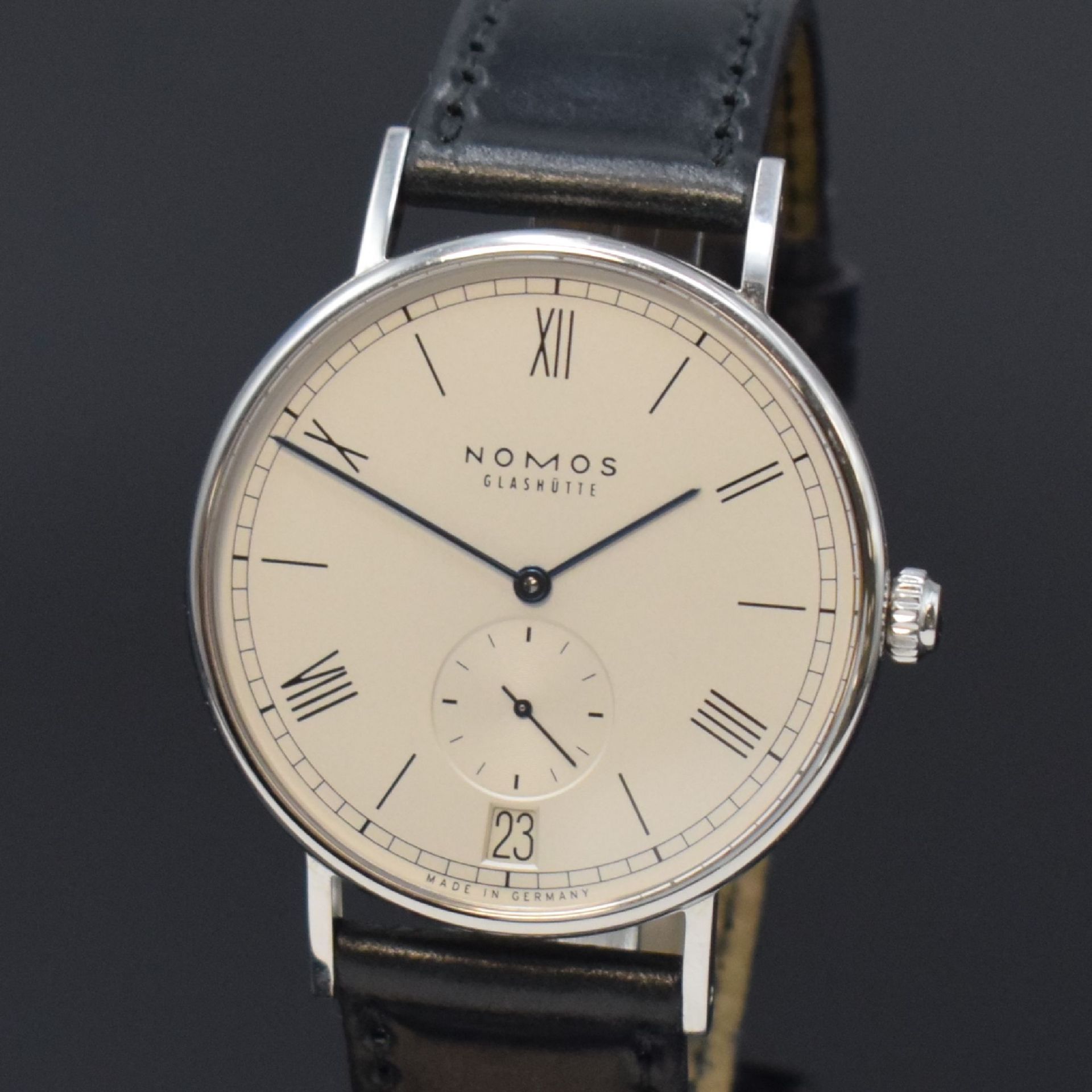 NOMOS Glashütte Herrenarmbanduhr Modell Ludwig, - Image 2 of 7