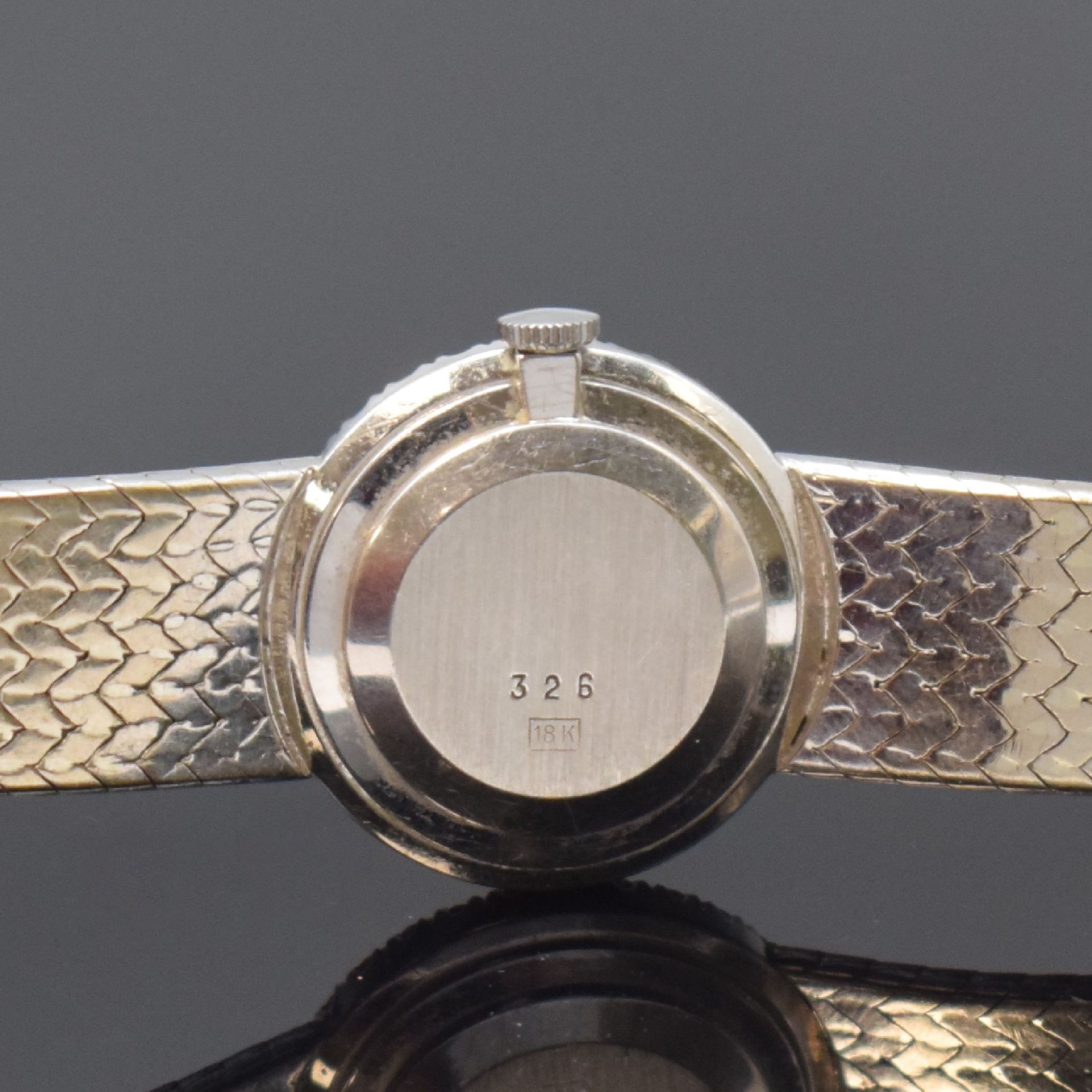 BUCHERER Damenschmuckuhr in WG 585/000 mit Diamanten, - Image 4 of 5