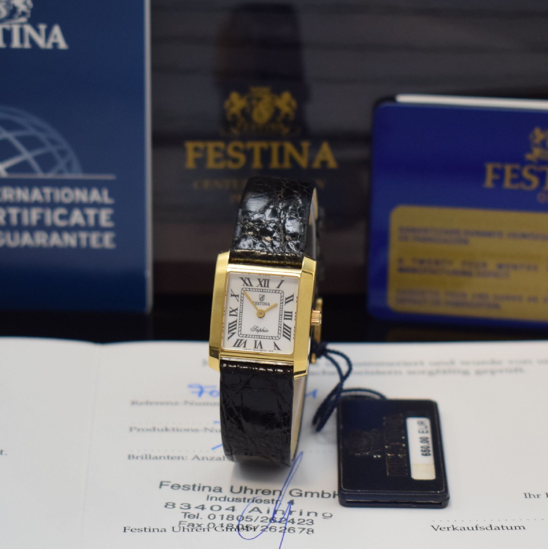 FESTINA Damenarmbanduhr in GG 750/000, Schweiz um 2015,