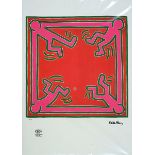 Nach Keith Haring (1958-1990), Lithographie, Figuren im