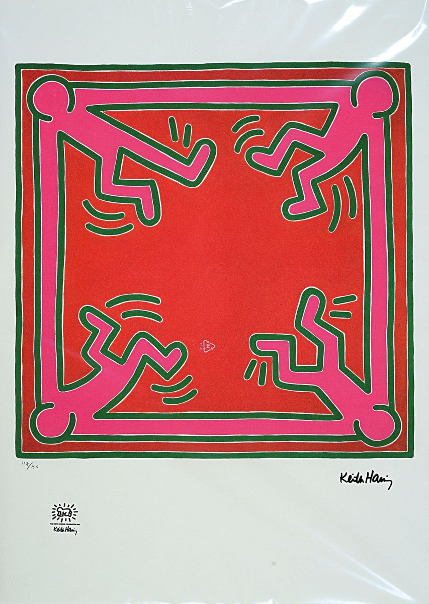 Nach Keith Haring (1958-1990), Lithographie, Figuren im