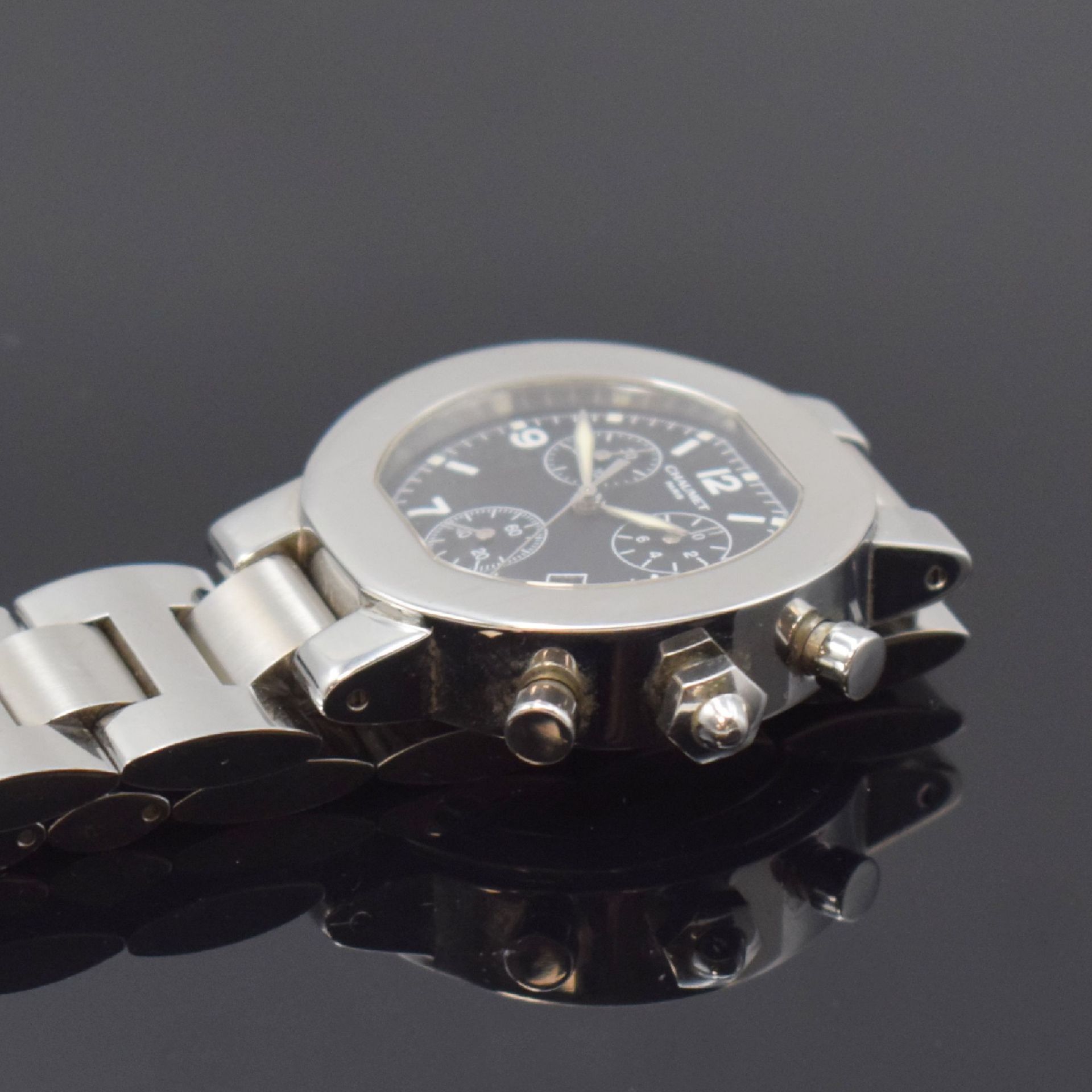 CHAUMET Herrenarmbanduhr mit Chronograph in Stahl, - Bild 4 aus 5