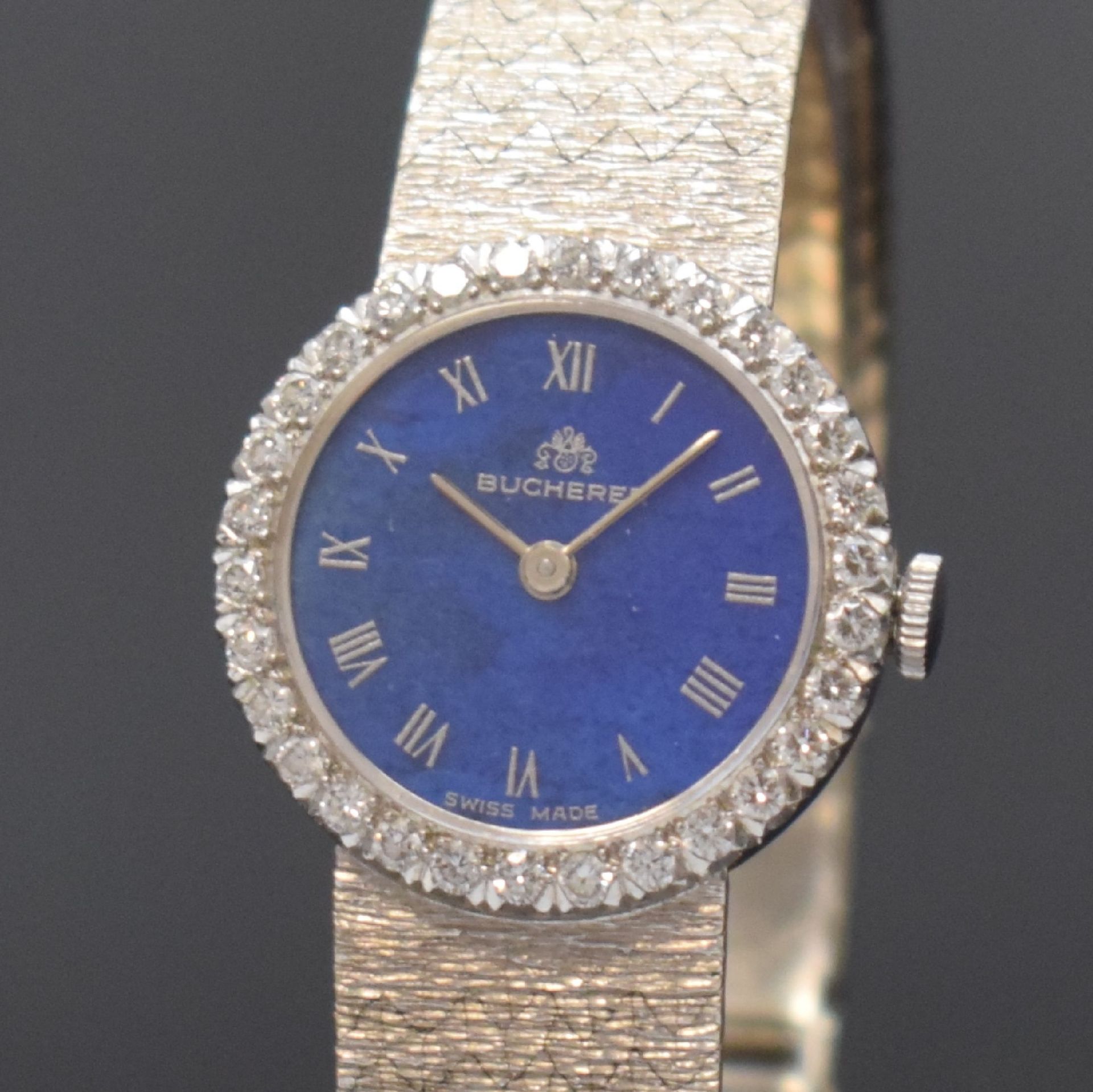 BUCHERER Damenschmuckuhr in WG 585/000 mit Diamanten, - Image 2 of 5