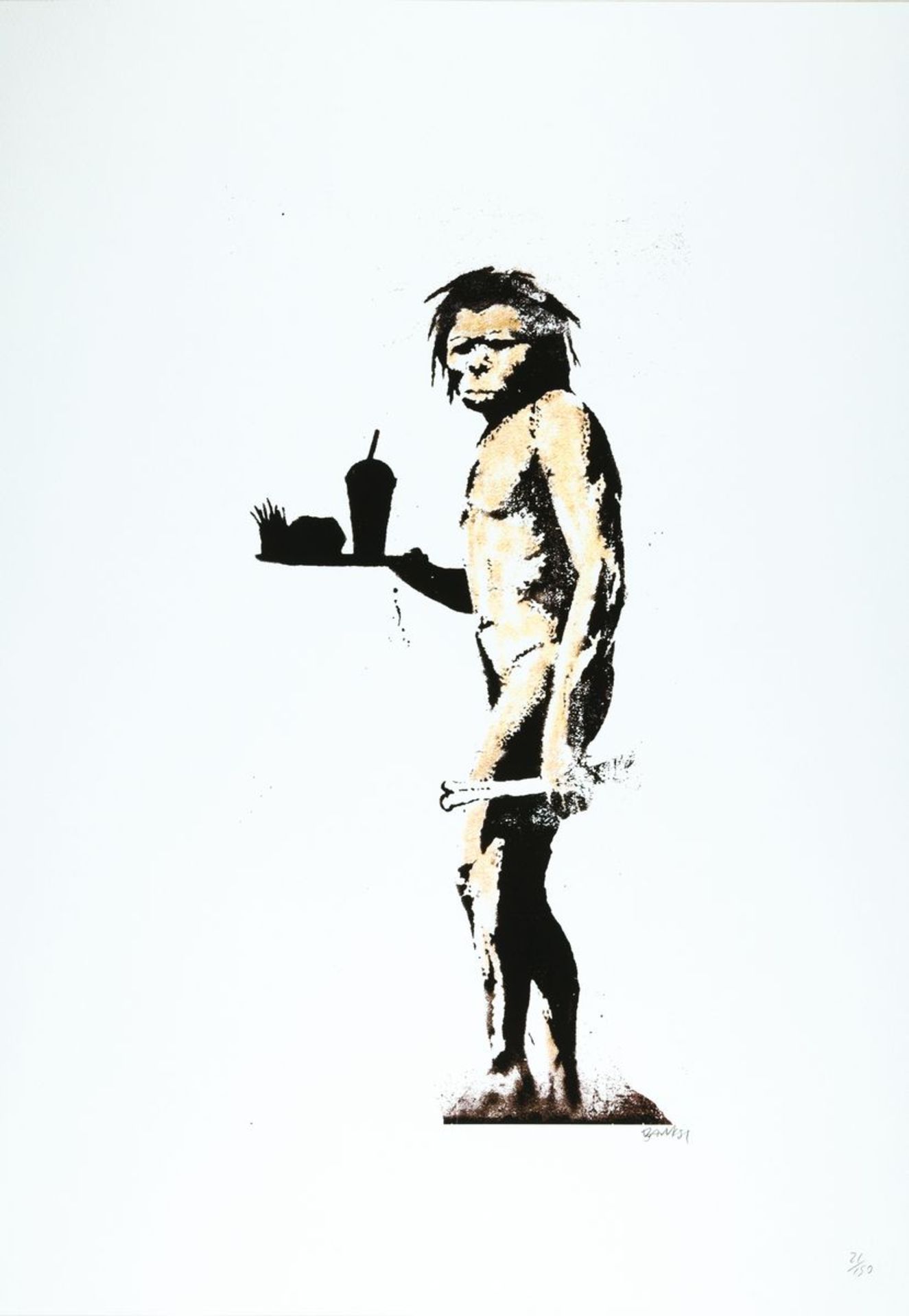 Not Banksy, sign., num. 21/150, Trockenstempel, ca. 70x50