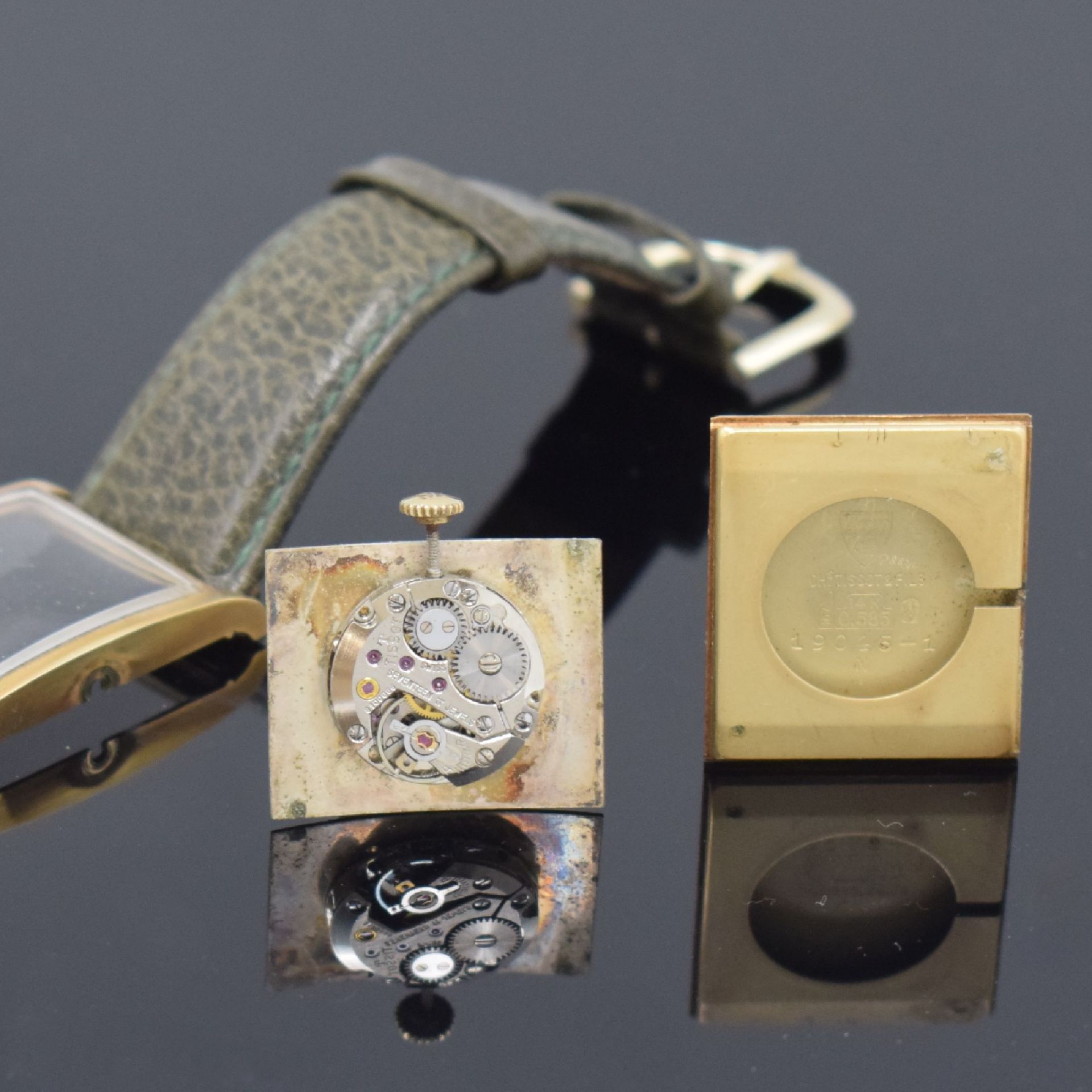 TISSOT Stylist Armbanduhr in GG 585/000, Schweiz um 1965, - Image 5 of 5