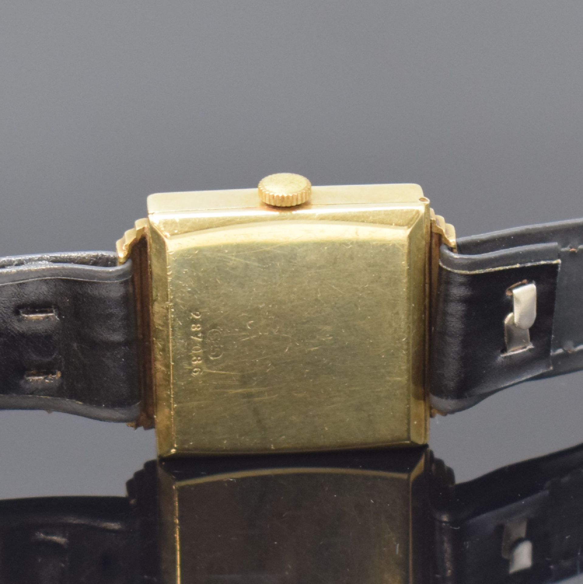 LACO viereckige Armbanduhr in GG 585/000, Deutschland - Image 4 of 4