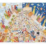 James Rizzi, 1950-2011, Hop, Skip, Jump... Stop, Look and