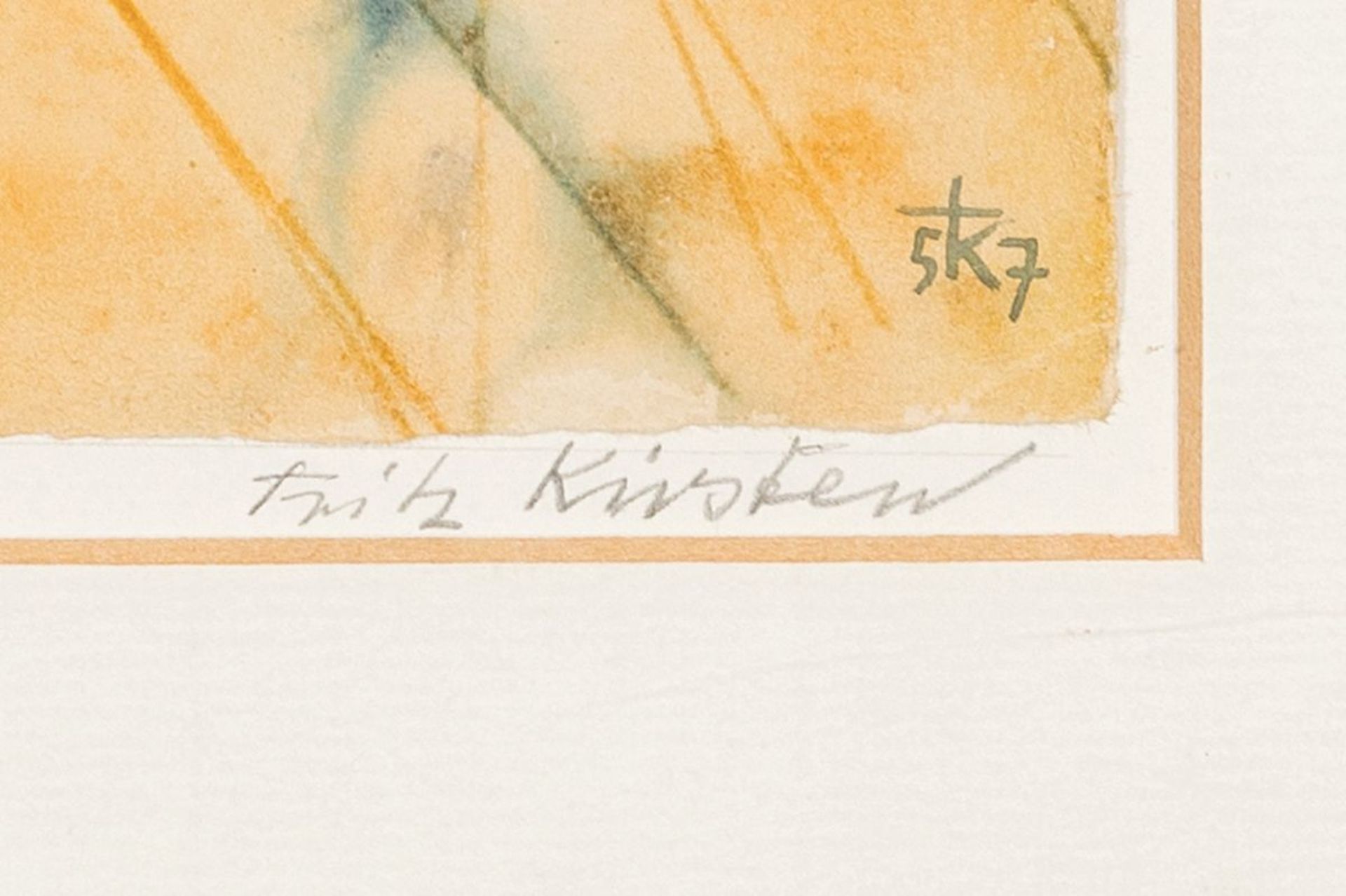 Fritz Kirsten, 1903 Sangerhausen, 2 Arbeiten, Aquarell - Image 5 of 8