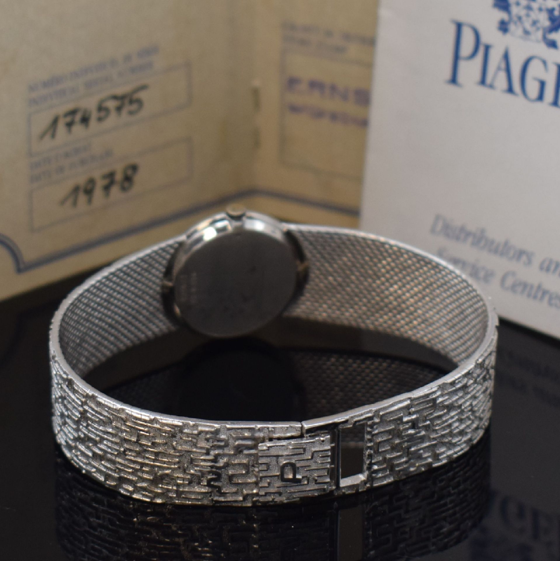 PIAGET Damenarmbanduhr Referenz 925 B 25 in WG 750/000 mit - Bild 3 aus 5