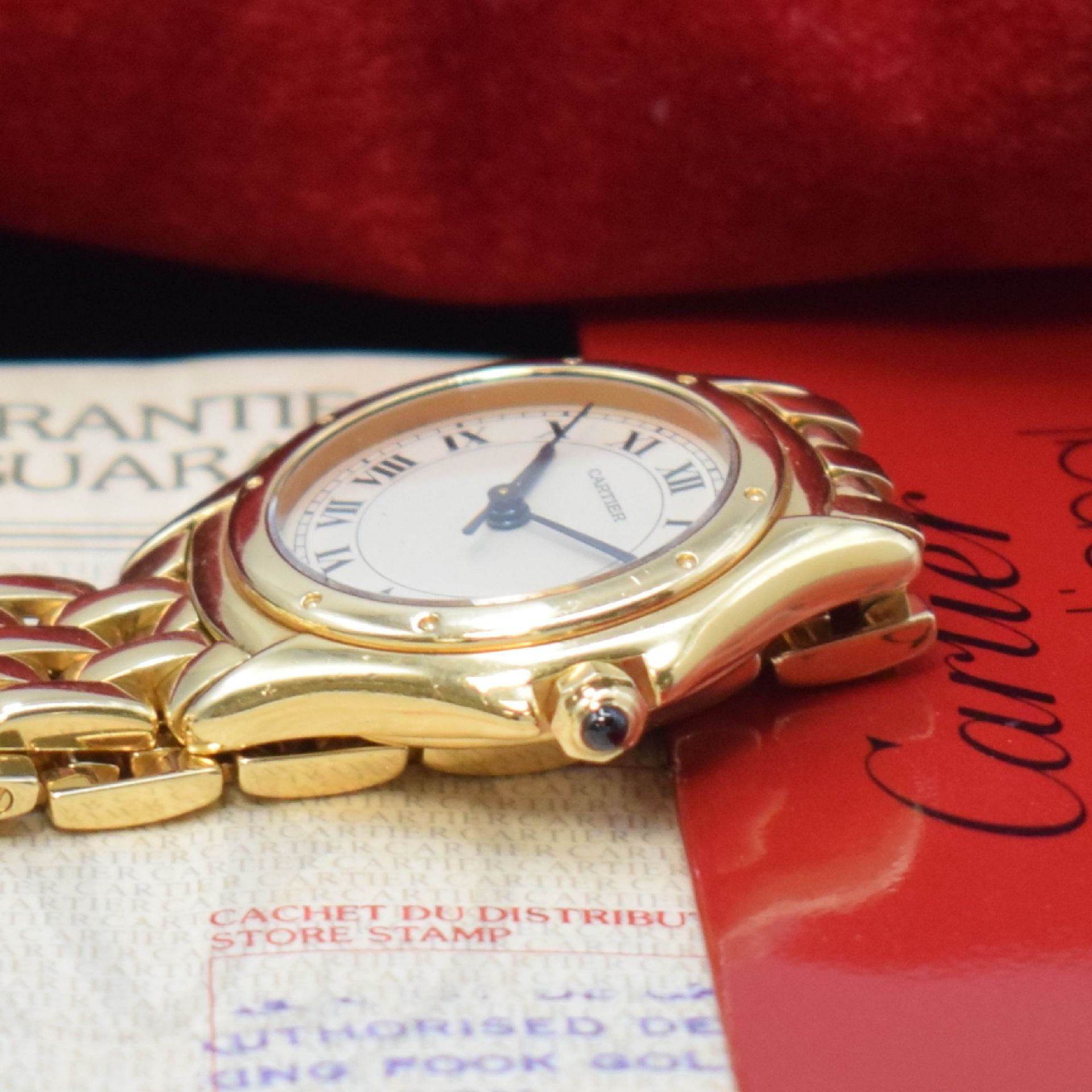 CARTIER Damenarmbanduhr Cougar in GG 750/000 Referenz - Image 4 of 5