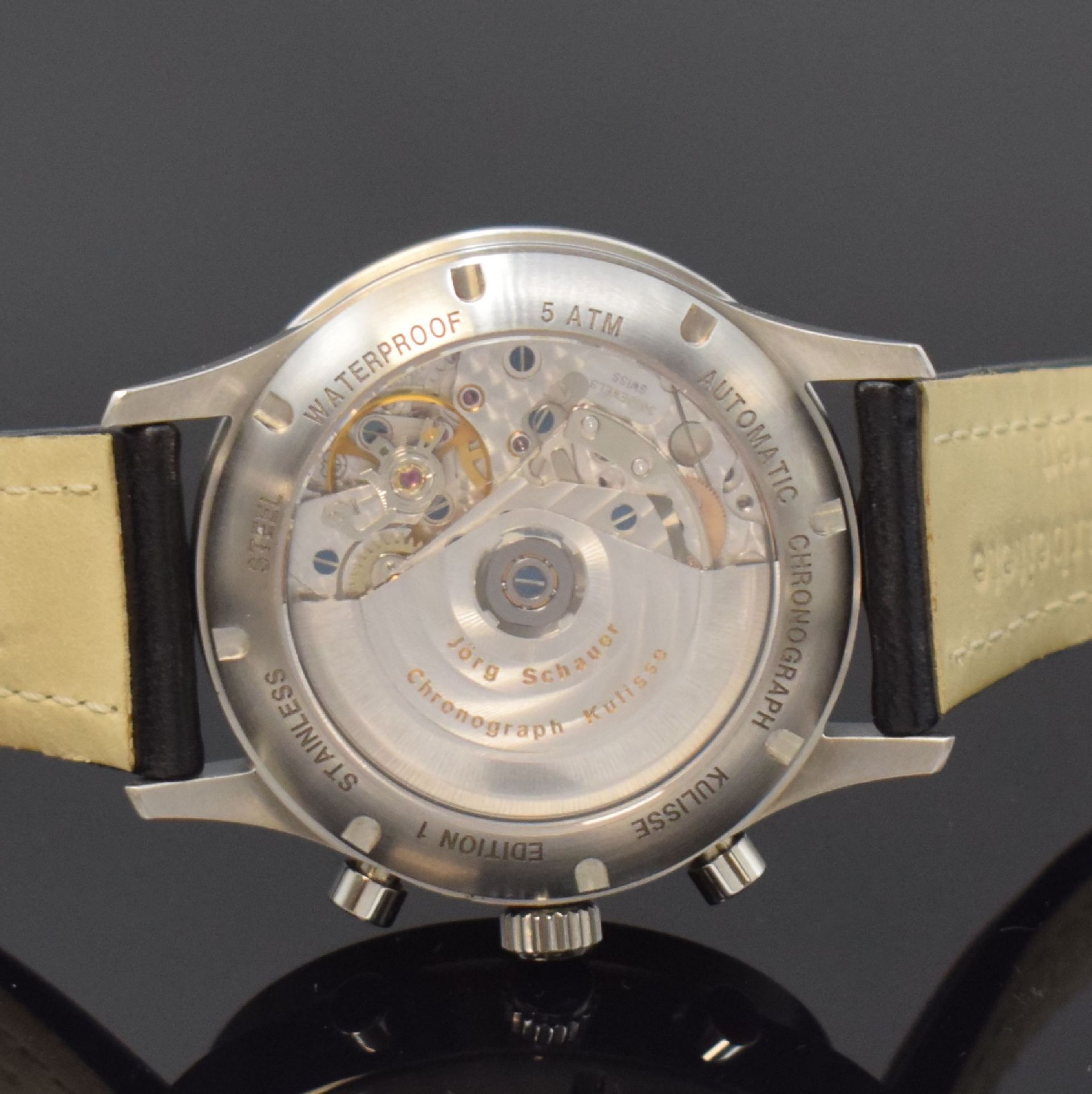 JÖRG SCHAUER Kulisse Nr. 88 Edition 1 Herrenchronograph in - Image 6 of 7