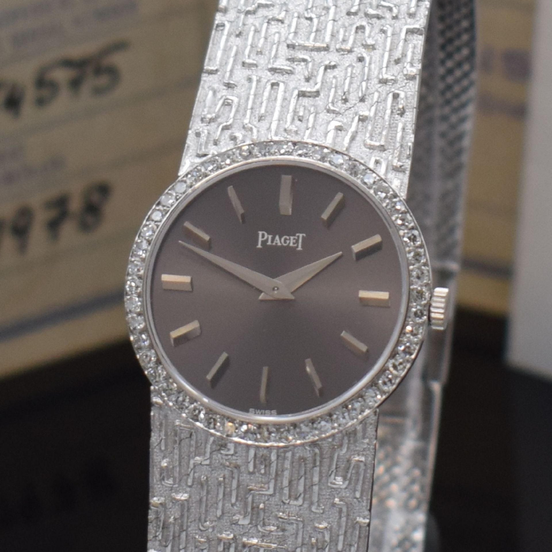 PIAGET Damenarmbanduhr Referenz 925 B 25 in WG 750/000 mit - Bild 2 aus 5