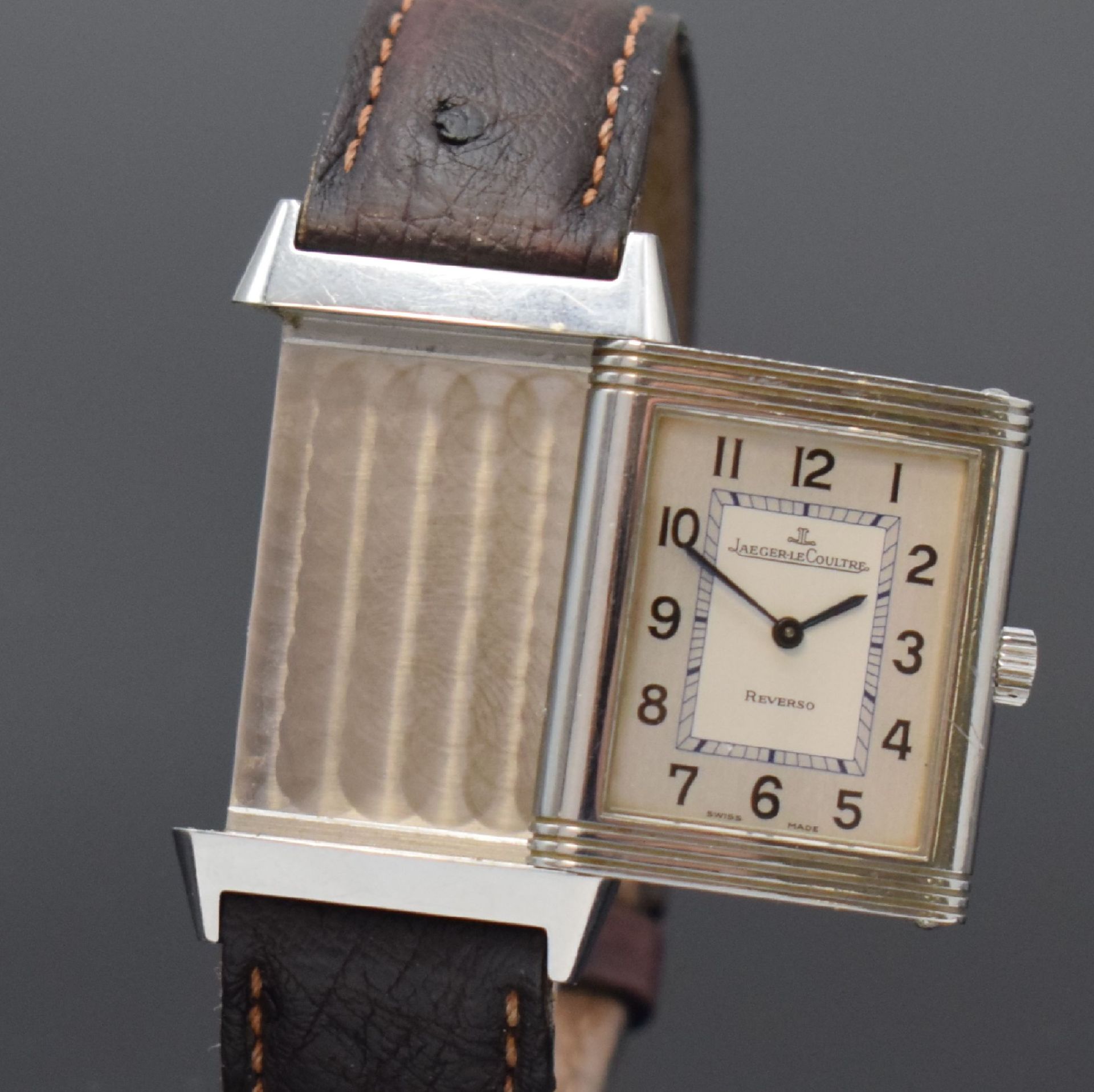 Jaeger-LeCoultre Reverso Classic Armbanduhr in Stahl - Bild 3 aus 7