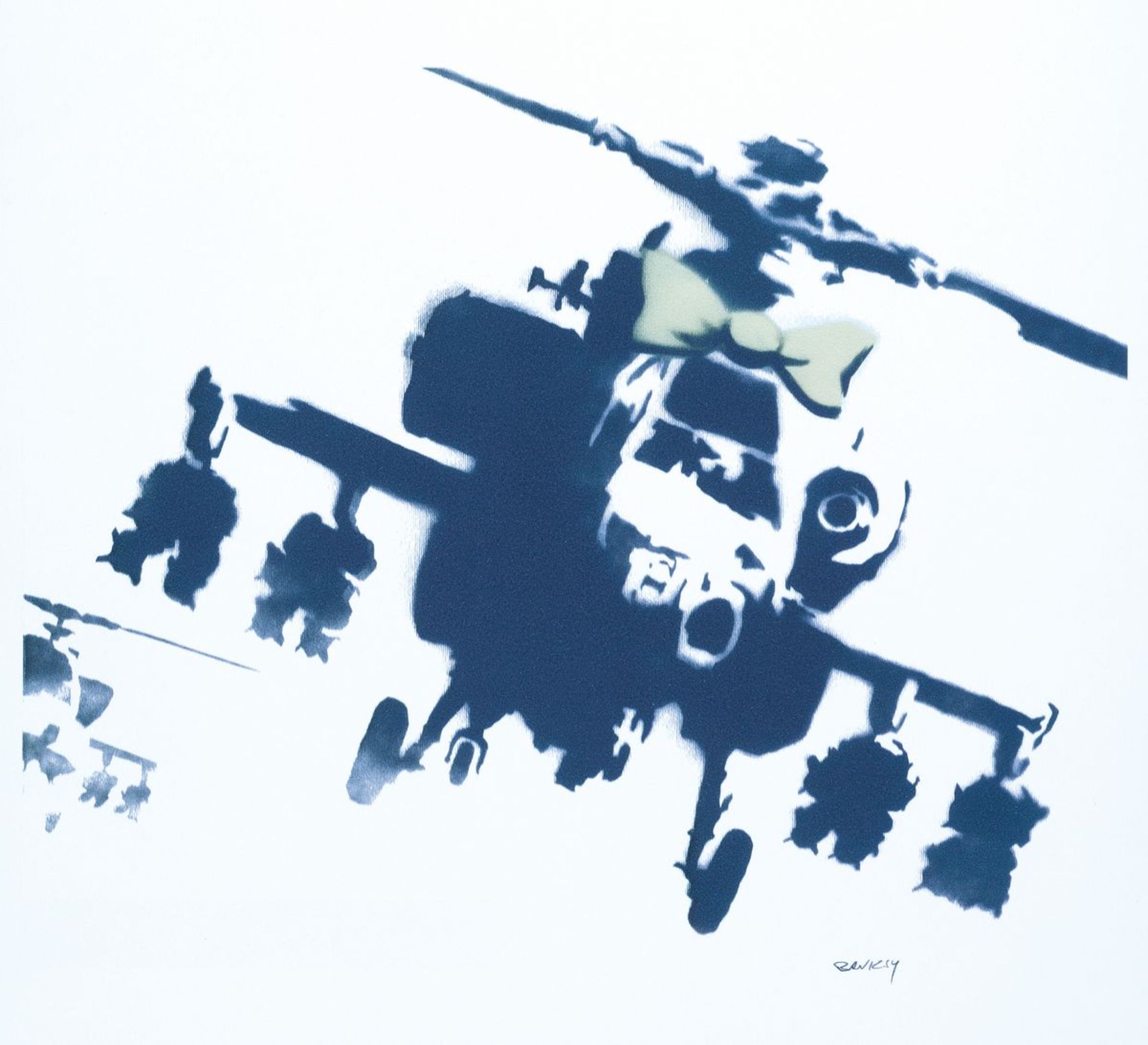 nach Banksy, Happy Chopper, signiert und num75/150,