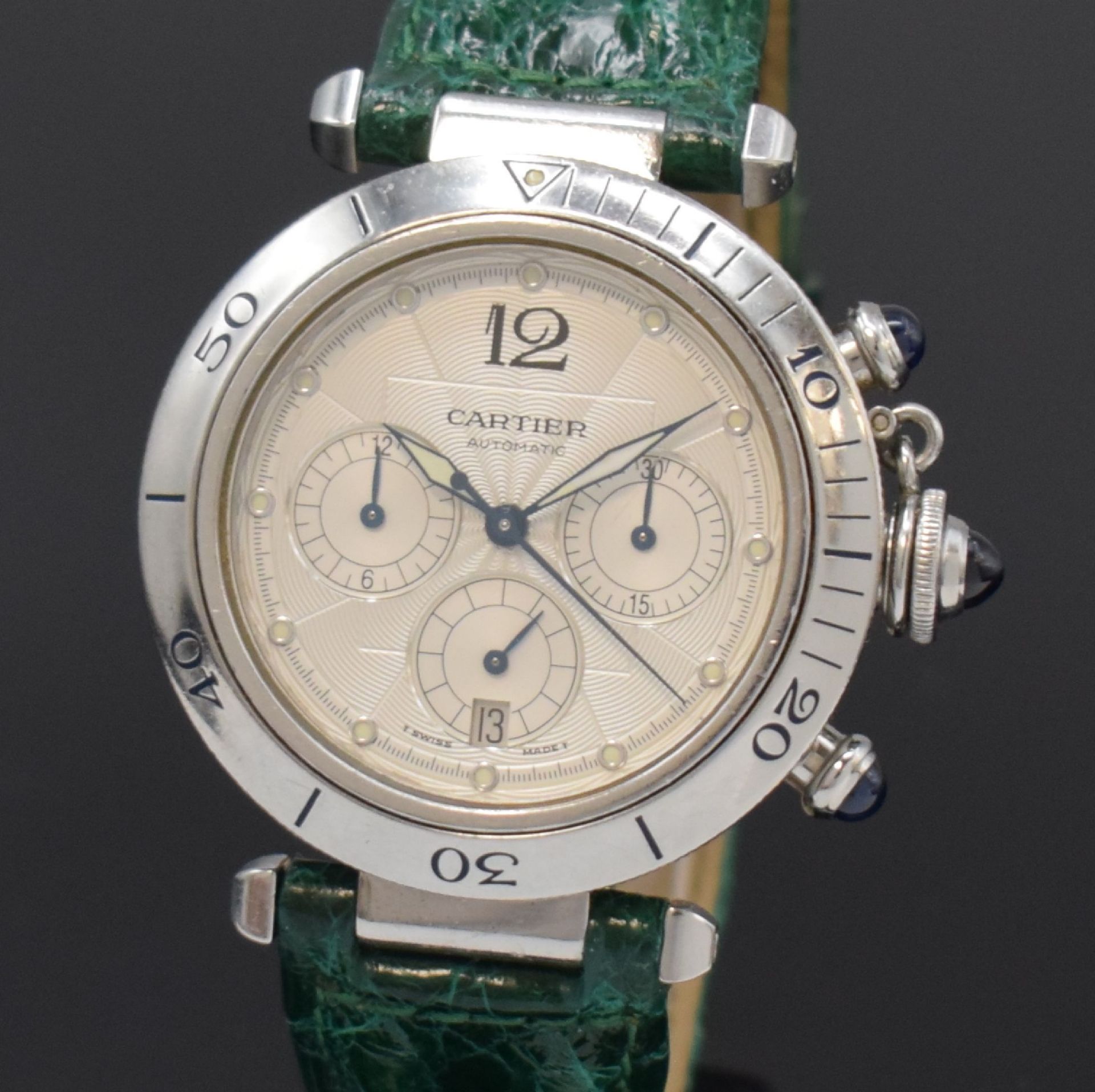 CARTIER Armbandchronograph Pasha, Schweiz um 2000, - Image 2 of 5