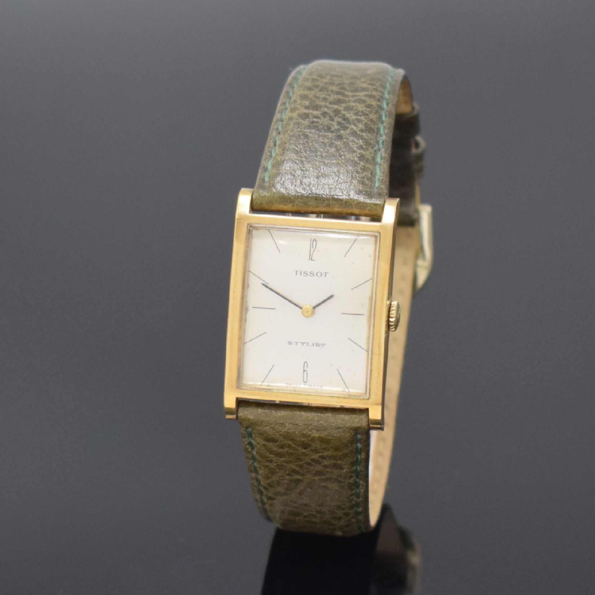 TISSOT Stylist Armbanduhr in GG 585/000, Schweiz um 1965,